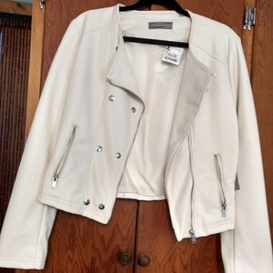 Moto Style Faux Leather Jacket